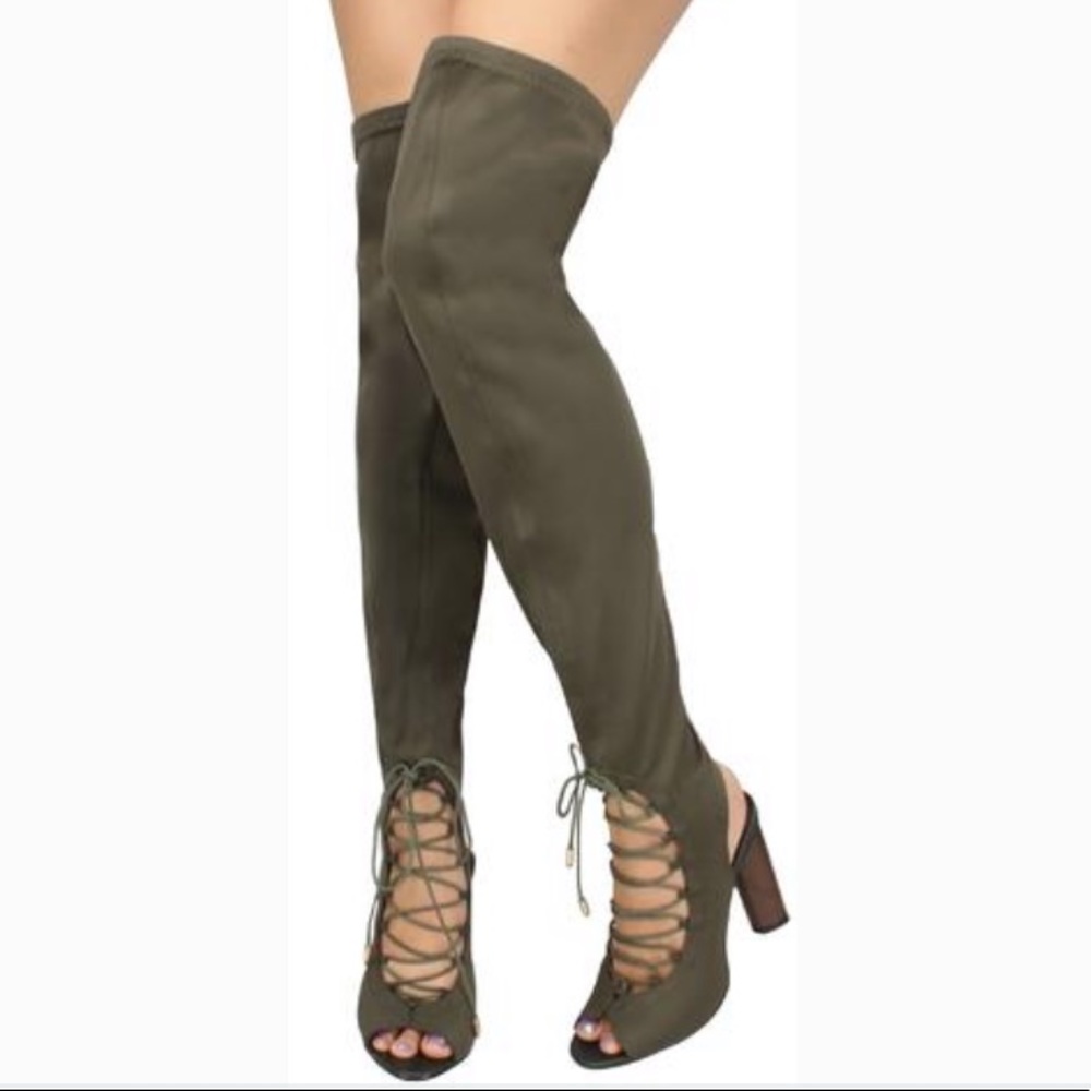 🔥Sale🔥Olive Thigh High Boot